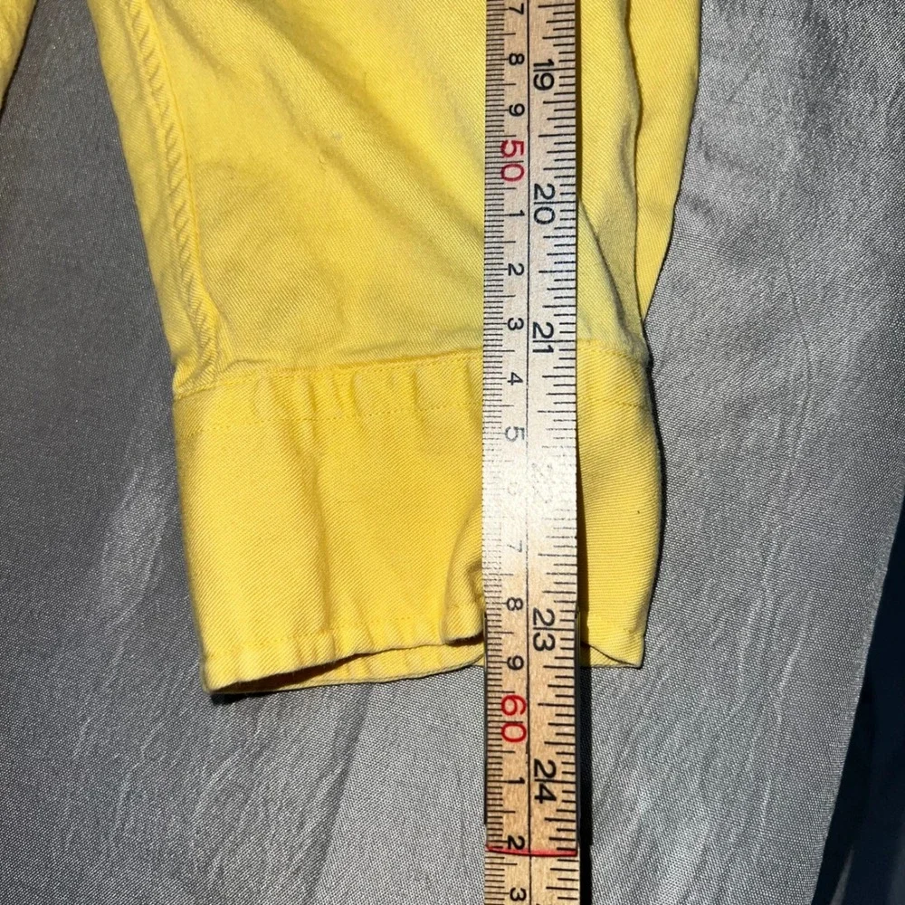 Polo Ralph Lauren Blake Mens Yellow Cotton Button Down Shirt Long Sleeve Size M